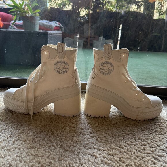 Converse Chuck 70 De Luxe Heel Hi Men's 5 Womens 7 Platform Boots Western Bling - Picture 6 of 6